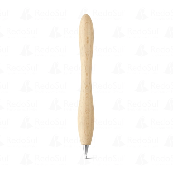 Caneta personalizada em madeira